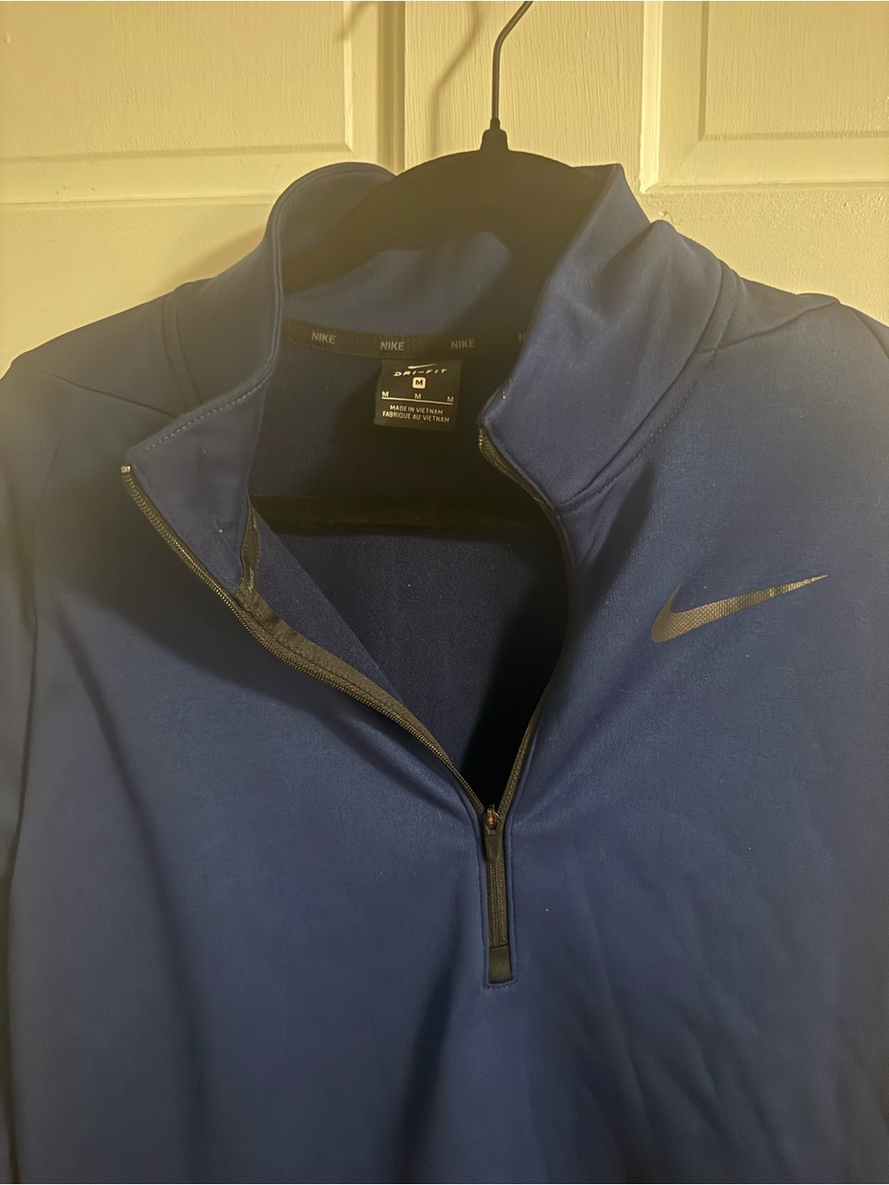 Nike Men's Dri-Fit Quarter-Zip Size M Blue Pullover Sweatshirt